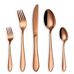 Wholesale Luxury Antique Stainless Steel Vintage Flatware <b>Set</b> Handmade Copper Wedding Banquet Cutlery <b>Cheap</b> Christmas Metal <b>Gift</b> - Product Image 2