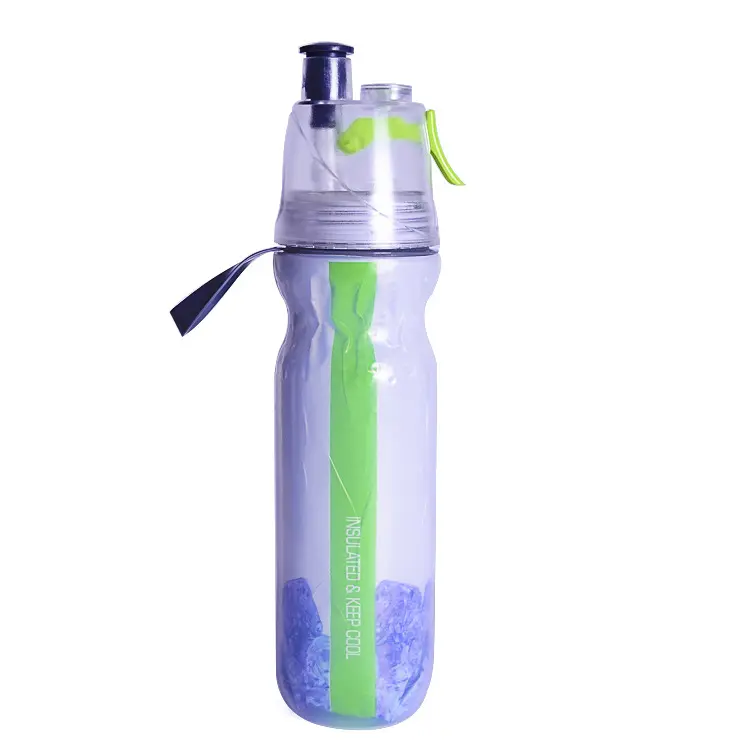 Custom Logo Easy Carry Plastic Bike Bicycle Gym Sports Shaker mist spray drinking water bottle