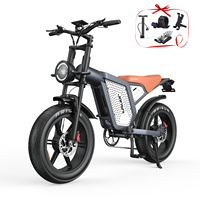 Vélo électrique à pneus larges 20*4.0, entrepôt UE Allemagne, 48V23AH, freins hydrauliques, double moteur 750/250W*2