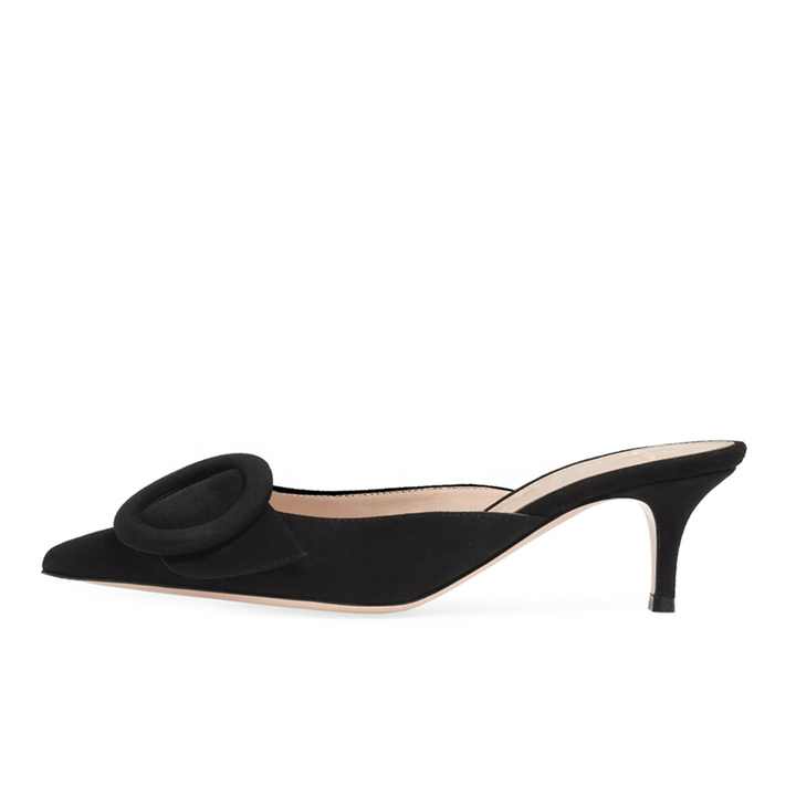 Women's 2-Inch Kitten Heel Loafers - Pointed Toe Dress Pumps For Office & Parties