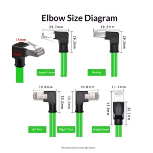 Промышленный сетевой кабель Cat6a с угловым разъемом для Profinet, высокогибкий, для цепей протяжки, наружный, ПВХ, гигабитный Ethernet LAN-кабель (прямые продажи с завода) - Product Image 5