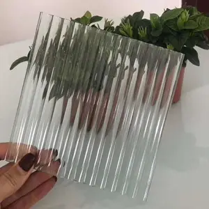 4mm 5mm 8mm 10mm Clear Moru Patterned Glass Decorative Tempered Narrow Reeded Wave Fluted Building Glass