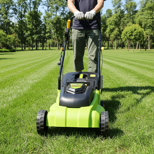 Tondeuse à gazon <span class=keywords><strong>électrique</strong></span> puissante de 1600 W, type poussé à la main, désherbeur domestique avec verrou de sécurité et poignée verrouillable - Product Image 6