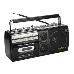 Đài AM FM SW1 SW2 Phong Cách Cổ Điển Cổ Điển Hoài Cổ Của Nhà Sản Xuất Với Đầu Cassette, Máy Ghi Âm, Loa Bt