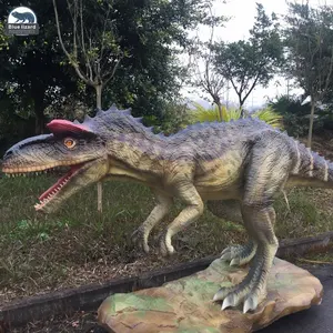 Açık tema parkı canlı Animatronic dinozor Allosaurus modeli