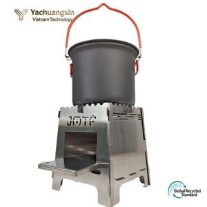 Portable Stainless Steel Wood Burning <b>Stove</b> for Camping Outdoor Use Foldable One-Piece Design All Seasons - Product Image 5