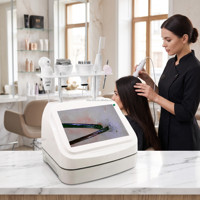Analyseur de cuir chevelu 5-en-1 pour bureau, instrument de nettoyage en profondeur des follicules pileux, double objectif HD, OEM ODM pour salon et spa