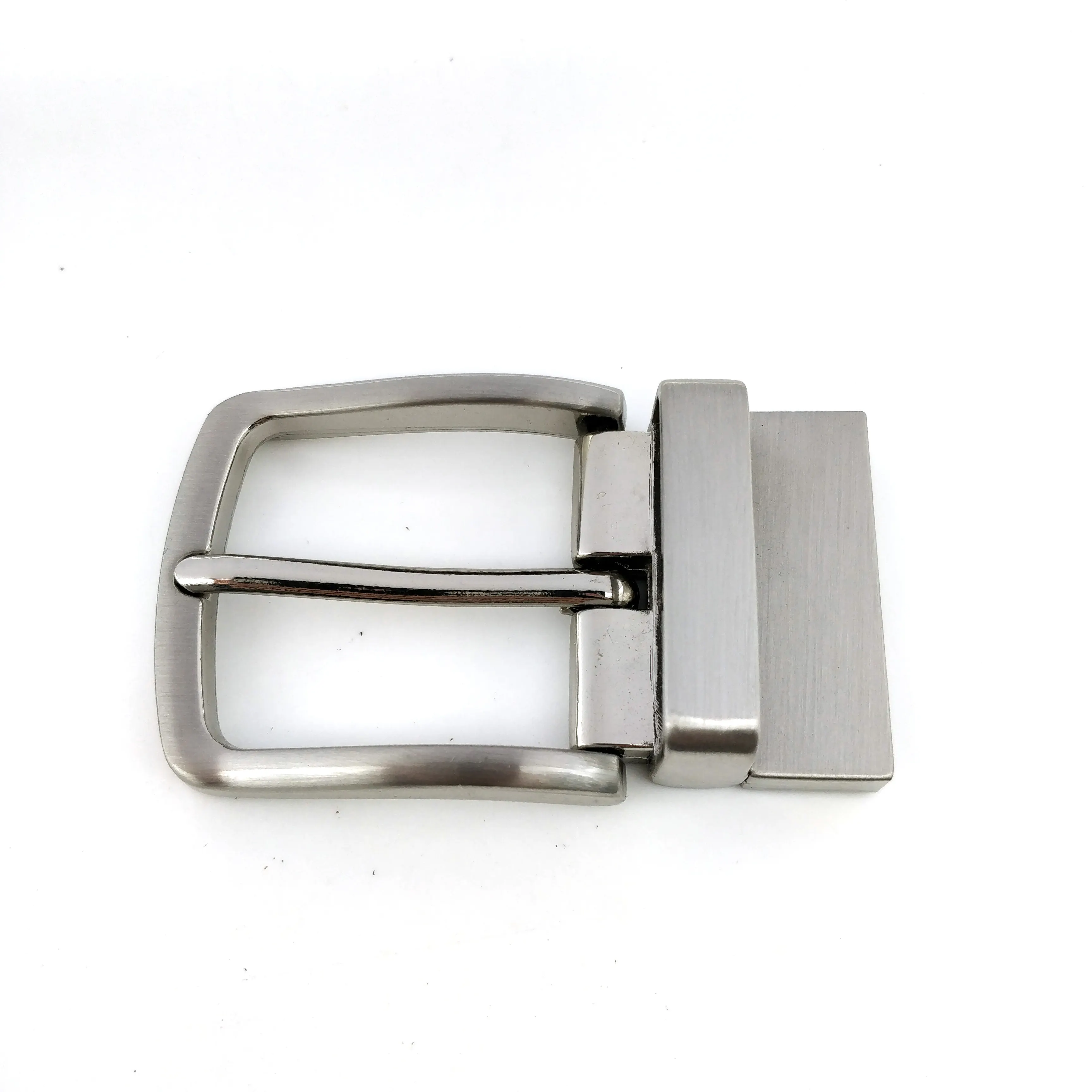 35-40mm Custom Engraved Logo Reversible Pin Belt Buckle Gold Square clip pin buckle for belt