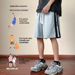 Pantalones Cortos de Verano Personalizados para Hombre, de Seda Helada, Lisos, Modernos, Holgados, Estilo Bermuda, Streetwear, Largos, con Lavado Ácido, Baggy, Activewear, Jogger, Sweat, Homme - Product Image 4