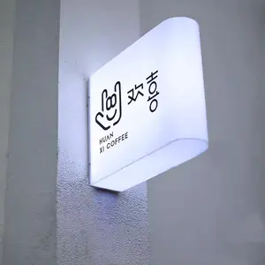 Özelleştirilmiş farklı stilleri LED ışık kutu ile yüksek seviye LED Logo ışığı kutu kutu için sevimli gömme yuvarlak Round çerçevesiz Led Panel