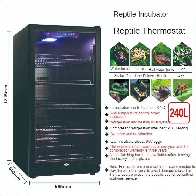 Personalizza l'incubatore termostatico del serpente di tartaruga dell'uovo 90L 450L 760L grande capacità dei semi