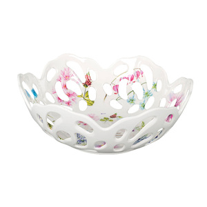 Five And Harmony Hollow Fruit Basket White Ceramic High-End Home Living Room Coffee Table Fruit Plate Reusable - Product Image 5