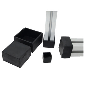 Pies de Goma Negros y Cubierta Inferior Antiarañazos para Perfiles de Aluminio de 20, 30, 40 y 50, Accesorios con Superficie Cortada y Extremo Plano - Product Image 2