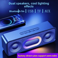 Enceinte sans fil Y4 5.0, son surround 3D, mini modèle de bureau, utilisation domestique et extérieure, RGB coloré, portable, intelligente, FM, 10W intégré