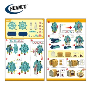 Jouets grande roue <span class=keywords><strong>pour</strong></span> enfants, avec poupée, accessoires de station de gode, petits jouets à assembler soi-même éducatif - Product Image 5
