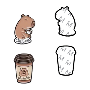 Pins <span class=keywords><strong>de</strong></span> Esmalte <span class=keywords><strong>de</strong></span> Capibara y Pegatinas Metálicas para Teléfono con Diseño <span class=keywords><strong>de</strong></span> Escena Diaria Relajada, para Decoración <span class=keywords><strong>de</strong></span> Fundas <span class=keywords><strong>de</strong></span> Teléfono, Envío Estable - Product Image 2