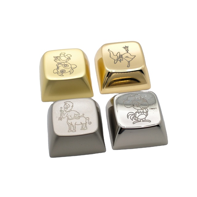 Tecsee Metal Mechanical Keyboard Aluminum Keycaps 1U ESC Aluminium Keycaps Cnc Machining Custom Aluminium Keycaps