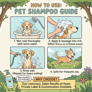 プライベートブランド 天然オーガニック植物由来 犬用シャンプー ラベンダー＆オートミール ペット用子犬用洗浄剤 かゆみ止め 敏感肌用 - Product Image 3