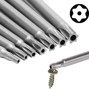 Torx <b>Screwdriver</b> <b>Bit</b> <b>Set</b> 100mm Hollow Extended S2 Industrial Grade Polishing Finish 115Pcs Standard <b>Screwdriver</b> Head - Product Image 1