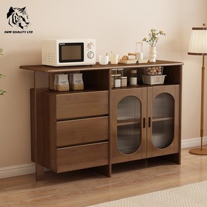 Meubles de cuisine design moderne, armoire de salle à manger en bois, fabrication chinoise, prix de gros, personnalisable, en stock, prêt à être expédié - Product Image 4