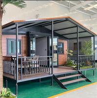 Conteneur en acier extensible pour maison modulaire préfabriquée minuscule conception mobile pour hôtel utilisation extérieure de parc conception mobile pliable de parc