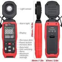 TA632A TA632B Photomètre numérique Luxmètre à sonde détachable pour illuminomètre de photographie Testeur environnemental Lux/Fc