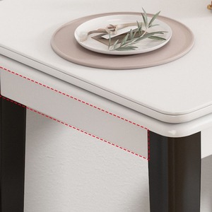 Set <span class=keywords><strong>da</strong></span> Pranzo Moderno Pieghevole con Gambe in Legno Massello, <span class=keywords><strong>Tavolo</strong></span> <span class=keywords><strong>da</strong></span> Cucina Allungabile per <span class=keywords><strong>4</strong></span> Persone - Product Image 6