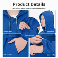 Combinaison de travail à capuche épaisse en une seule pièce pour hommes, polyester, anti-huile, anti-poussière, respirante, manches longues, résistante à l'usure, certifiée EEC