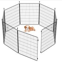 Offre Spéciale bricolage chien parc filet de fer clôture pour chat et petits animaux coffre-fort pour animaux de compagnie avec fermeture à bouton pour jeu intérieur