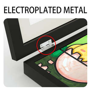 बच्चों की कलाकृति तस्वीर फ्रेम के साथ काले लकड़ी में बदल सकता है जिसमें शेटर प्रतिरोधी ग्लास बच्चे कला फ्रेम बदलने योग्य ए 4 फोटो फ्रेम - Product Image 6