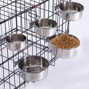 IKITCHEN - Juego de Comedero y Bebedero para Mascotas de Acero Inoxidable, Comedero Colgante para Jaula de <span class=keywords><strong>Perros</strong></span>, Bebedero para <span class=keywords><strong>Perros</strong></span> y Gatos - Product Image 2