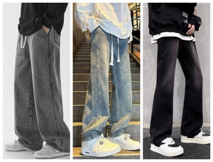 Jeans de Mezclilla para Hombre, Estilo Casual, Hip Hop, Transpirables, Ligeros, Lavados, Azules, Retro, Cowboy, Corte Recto, para Verano, Primavera y Otoño - Product Image 2