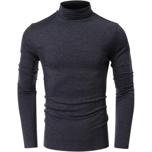2025 Men's Slim Fit Turtleneck <b>Long</b> <b>Sleeve</b> Pullover Basic Thermal <b>Top</b> Stretch Hooded Sweater for Winter Plus Size - Product Image 6