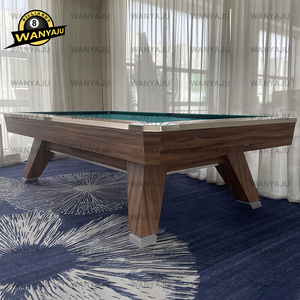 Mesa <span class=keywords><strong>de</strong></span> Billar Moderna <span class=keywords><strong>de</strong></span> Madera Maciza para 9 Bolas, con Bolsillos <span class=keywords><strong>de</strong></span> Cuero Genuino, Base <span class=keywords><strong>de</strong></span> Pizarra, Tamaños Personalizables, Duradera para Villas Contemporáneas y Juegos <span class=keywords><strong>de</strong></span> Lujo - Product Image 3