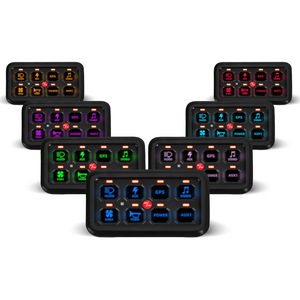 Combination Switch 8-Channel LED Panel Fuse Control System for Cars RVs Ships <b>Yachts</b> Retrofit Upgrade ABS Zinc Alloy - Product Image 1
