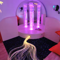 Câble à fibres optiques à éclat latéral pour salle sensorielle Snoezelen, 100 queues avec source de lumière à fibres optiques
