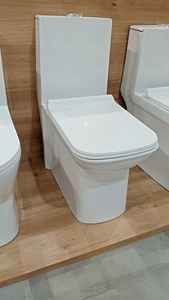 Juego de Inodoro de Una Pieza, Moderno, con Doble Descarga, Taza Alargada, con Sifón en P y Sifón en S, para Baños de Villas - Product Image 2