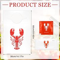 Bavoirs de fête de crabe adultes jetables pour fruits de mer, fournitures de fête d'ébullition de fruits de mer d'écrevisses