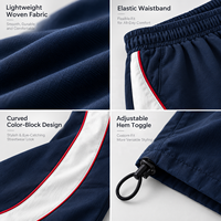 Pantalon de survêtement vintage haut de gamme 100 % nylon, personnalisé OEM, avec broderie artistique, coupe décontractée, taille élastique, style streetwear pour homme