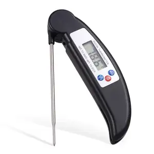 Household BBQ Meat Thermometer With Folding Probe Large Digital Display Food Thermometer