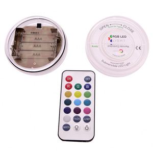 Lumière LED RGB multicolore à piles, télécommandée, ronde, de 2,8 pouces, pour chicha - Product Image 2