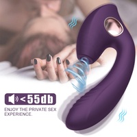 Vibrierender und Klitoris-Saugender 2-in-1 Vibrator mit Doppelstimulation, Erotikspielzeug für Frauen und Paare, Sexmaschine
