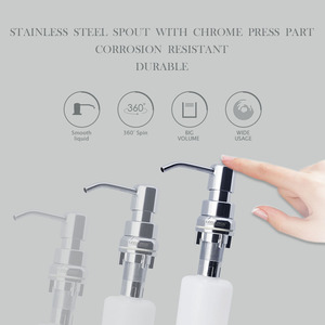 <span class=keywords><strong>Distributeur</strong></span> de savon de cuisine-350ml 360 ° Rotation Bult-in Évier Bouteille de savon Blanc Lave-<span class=keywords><strong>vaisselle</strong></span> <span class=keywords><strong>Distributeur</strong></span> de savon manuel (Ningbo Factory) - Product Image 2