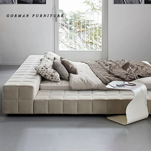 <span class=keywords><strong>Lit</strong></span> en cuir minimaliste italien léger luxe moderne simple Internet célébrité <span class=keywords><strong>étage</strong></span> tatami <span class=keywords><strong>lit</strong></span> <span class=keywords><strong>double</strong></span> chambre principale - Product Image 5