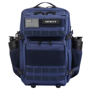 Factory Custom Large Dark Blue 45L Hiking Fitness Pak Backpack For Athletes