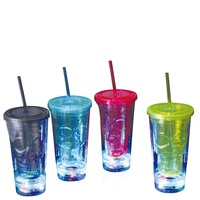 Gobelet en plastique à double paroi de 16 oz avec couvercle à paillettes, impression personnalisée, style moderne, toutes saisons, pour les fêtes et les cadeaux d'affaires