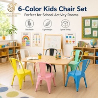 Chaises d'étude durables, résistantes aux intempéries, colorées, légères, empilables, en plastique, pour l'extérieur, le jardin et les événements de fête d'anniversaire