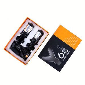 โปรเจคเตอร์เลนส์คู่ Y6 MAX H4 Mini Bi ขนาด 2.5 นิ้ว 72W เลเซอร์ LED สีขาว ไฟหน้ารถยนต์ แสงสูง-ต่ำ 12V ใหม่ 6000k 2 ดวง สำหรับ BMW สำหรับ Honda - Product Image 1