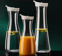 Carafe à eau en plastique polycarbonate incassable de 1000ml avec couvercle bouteille de jus en plastique transparent