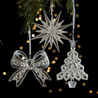 Nicro Weihnachts-Luxus-Dekoration Szenerie-Requisiten Eiskristall-Hängeornament Transparenter Kunststoff & Acryl Baumanhänger
